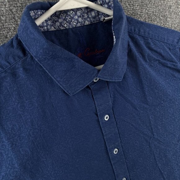 Robert Graham Blue 2XL Classic Fit Button Up Shirt Cotton Long Sleeve Paisley - Picture 7 of 14